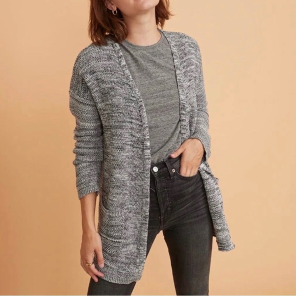 Marine Layer Catalina Cardigan in Anthracite Marl
